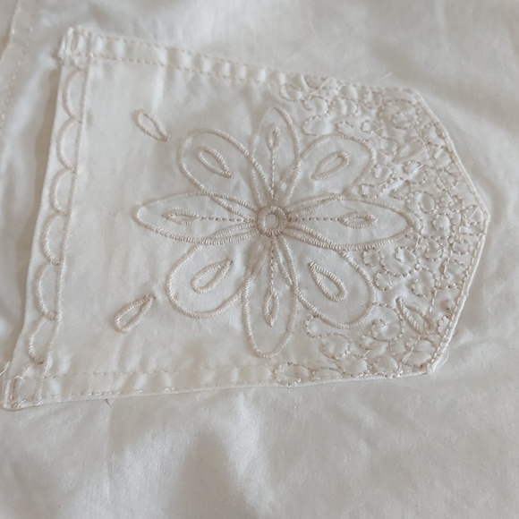 Bandolino Cream Denim Cotton Shorts/Belt Sz 14 - Picture 11 of 15